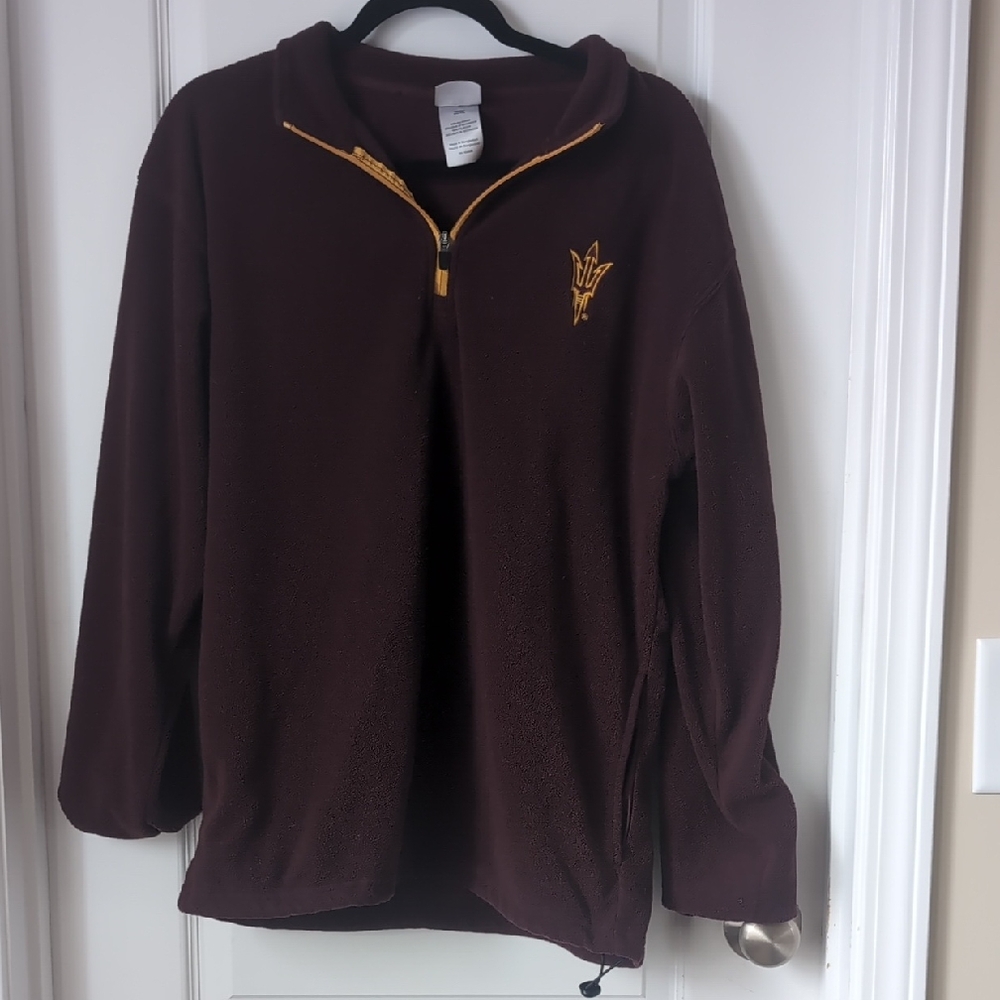 Knights Apparel Maroon Quarter-Zip Pullover with Gold Accent Arizona State